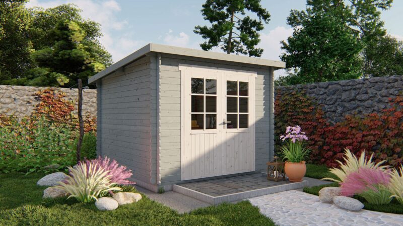 goedkooptuinhuis Jorgen 1 Blokhut - Tuinhuis Jörgen | 28 mm | vuren onbehandeld