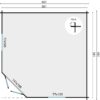 goedkooptuinhuis Lotte grondplan Blokhut - Tuinhuis Lotte | 44 mm | vuren onbehandeld