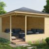 Blokhutprieel - Tuinhuis Marit | 44 mm | vuren onbehandeld