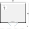 goedkooptuinhuis Murcia grondplan Blokhut - Tuinhuis Murcia | 34 mm | vuren onbehandeld