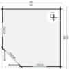 goedkooptuinhuis Nilsson grondplan Blokhut - Tuinhuis Nilsson | 44 mm | vuren onbehandeld