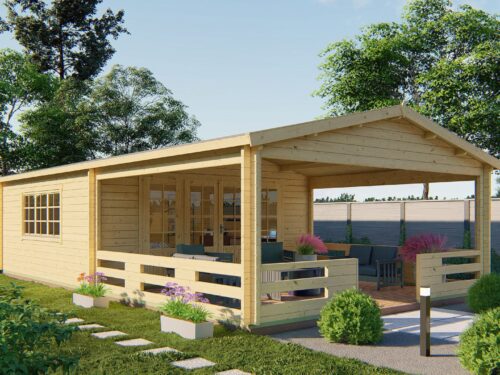 goedkooptuinhuis Sheffield 1 Blokhut - Tuinhuis Sheffield | 58 mm | vuren onbehandeld