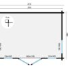 goedkooptuinhuis Victoria grondplan Blokhut - Tuinhuis Victoria | 58 mm | onbehandeld