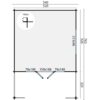 Blokhut - Tuinhuis Wigan | 58 mm | vuren onbehandeld