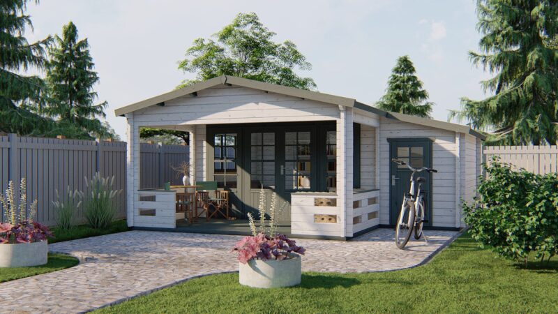 Blokhut - Tuinhuis Coventry | 58 mm | vuren onbehandeld