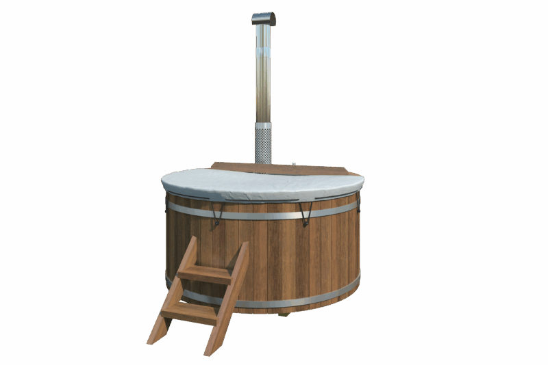 Hottub met interne RVS kachel Ø180 cm Thermowood