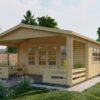 Blokhut - Tuinhuis Nottingham | 58 mm | vuren onbehandeld