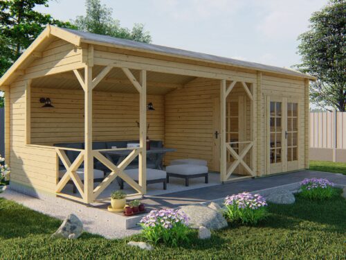Blokhut - Tuinhuis Kukka | 40 mm | vuren onbehandeld