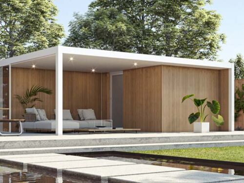 Strak tuinhuis MALUWI -Aluminium in diverse standaard maten