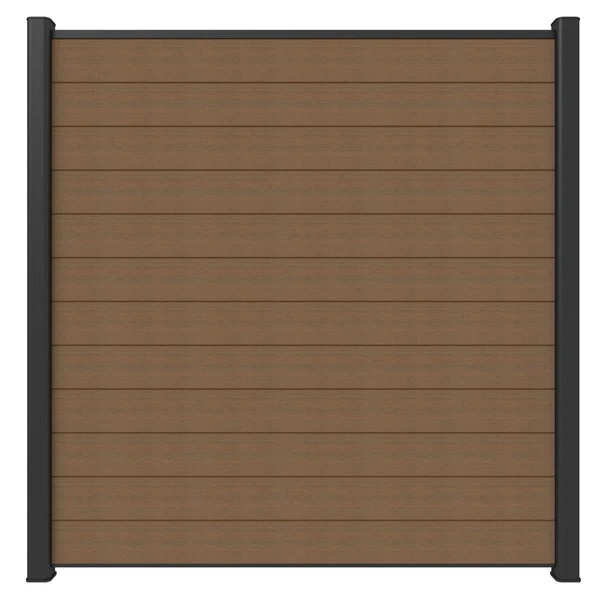 NewTechWood Co-extrusie composiet scherm, 180 x 180 cm, Teak.