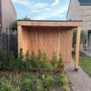 Rhombusprofiel project Tongeren 2 MAATWERK Moderne houtberging met overkapping