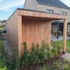 Rhombusprofiel project Tongeren 3 MAATWERK Moderne houtberging met overkapping