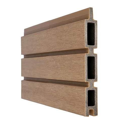 Woodvision Newtechwood Teak NewTechWood Co-extrusie composiet scherm Triple, 180 x 180 cm, Teak.