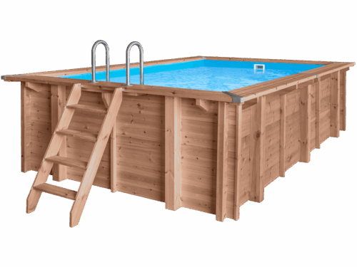Luxe houten zwembad Santa Cruz 502 x 322 x 124 cm