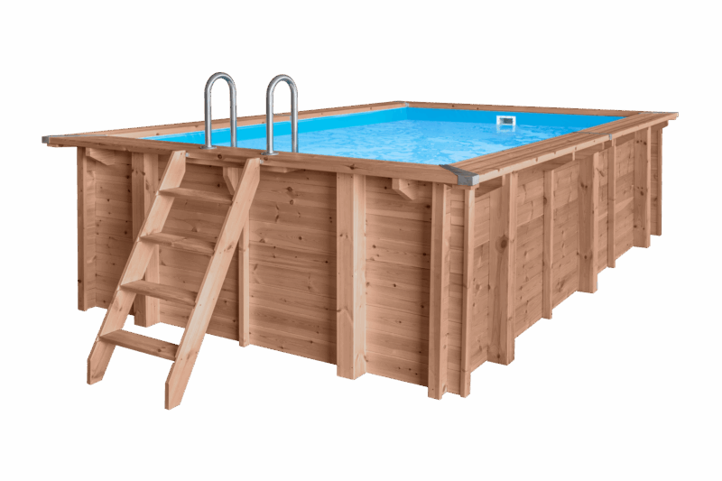 Luxe houten zwembad Santa Cruz 502 x 322 x 124 cm