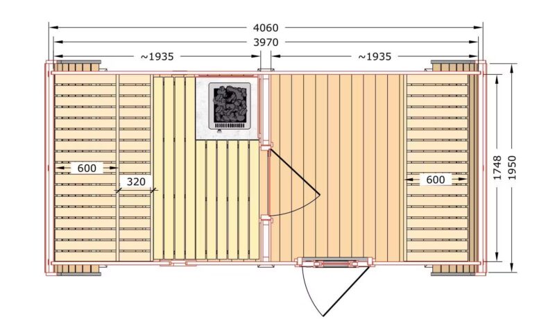 Barrelsauna Oval 195