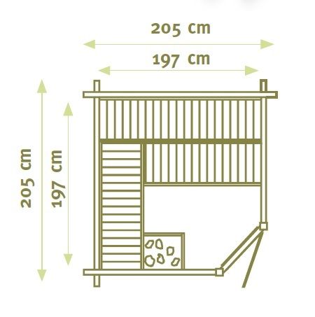 Binnensauna MS1 hoek