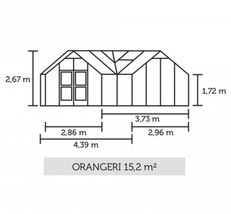 Orangerie 152 - 3 Orangeri 15,1 - antraciet, VG 3mm/1