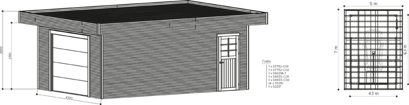 Carport-garage - S7752