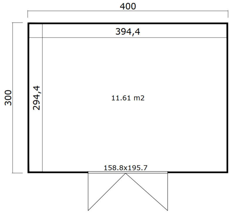 Tuinhuis Quby 400x300