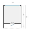 Sauna cube Rovaniemi 280 cm | 42 mm | Thermowood | met ½ panorama raam