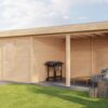 Tuinhuis met Overkapping Lelystad 300x300cm + 400cm