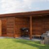 Tuinhuis met Overkapping Lelystad 300x300cm + 400cm